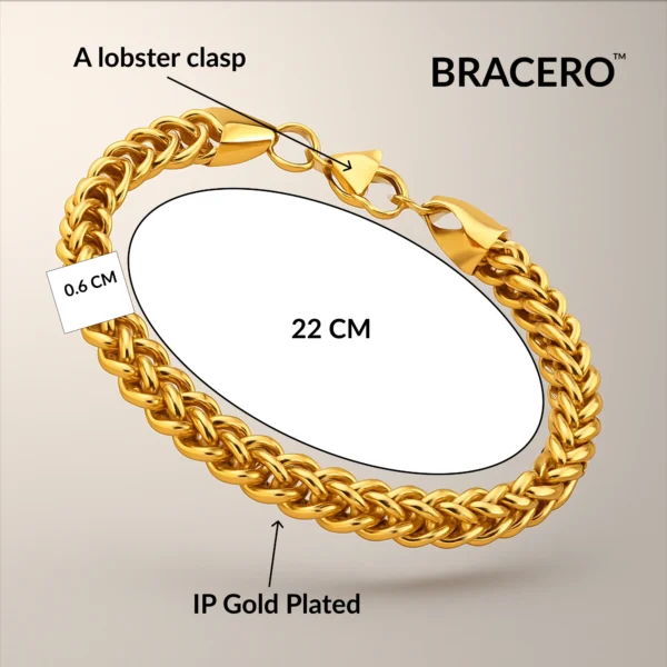gold link chain bracelet for men seventh