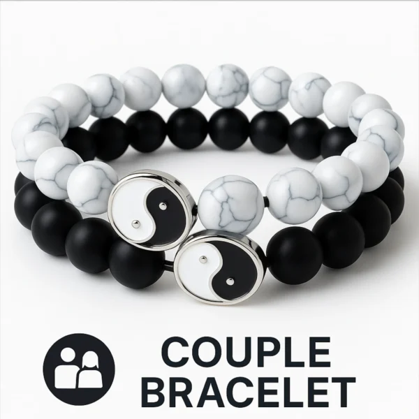 matching heart stone couple bracelet sixth