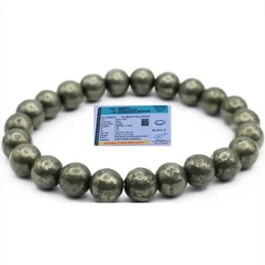 natural pyrite original bracelet with certification