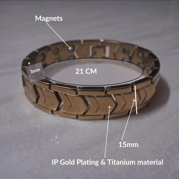 original titanium bio magnetic bracelet gold eight