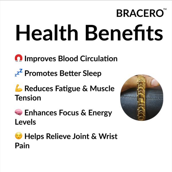 original titanium bio magnetic bracelet gold fourth