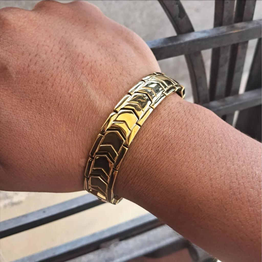 original titanium bio magnetic bracelet gold second
