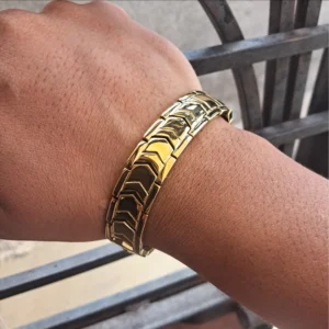 original titanium bio magnetic bracelet gold second