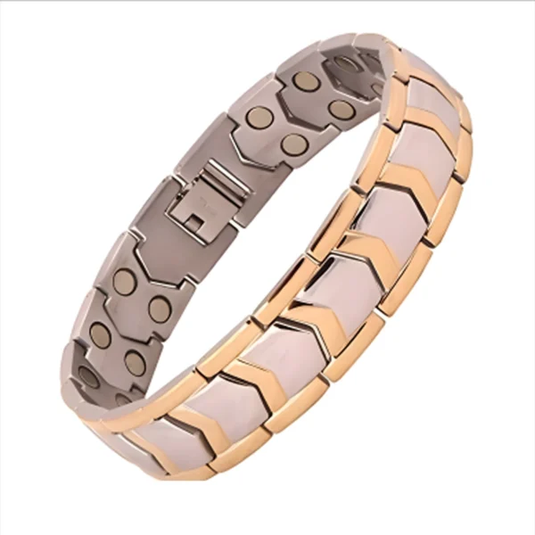 original titanium bio magnetic bracelet gold silver first
