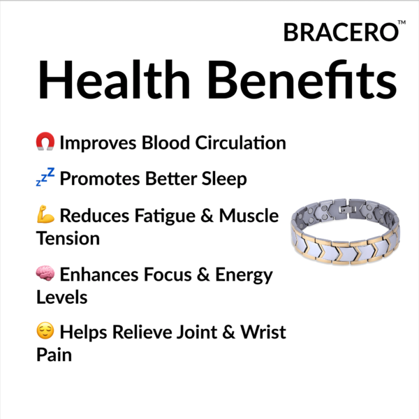original titanium bio magnetic bracelet gold silver fourth