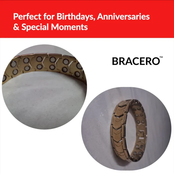 original titanium bio magnetic bracelet gold sixth