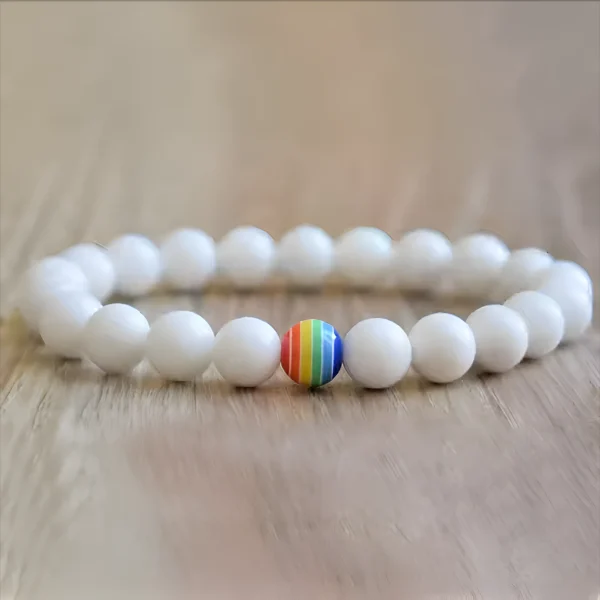 rainbow accent couple bracelet of stone fifth