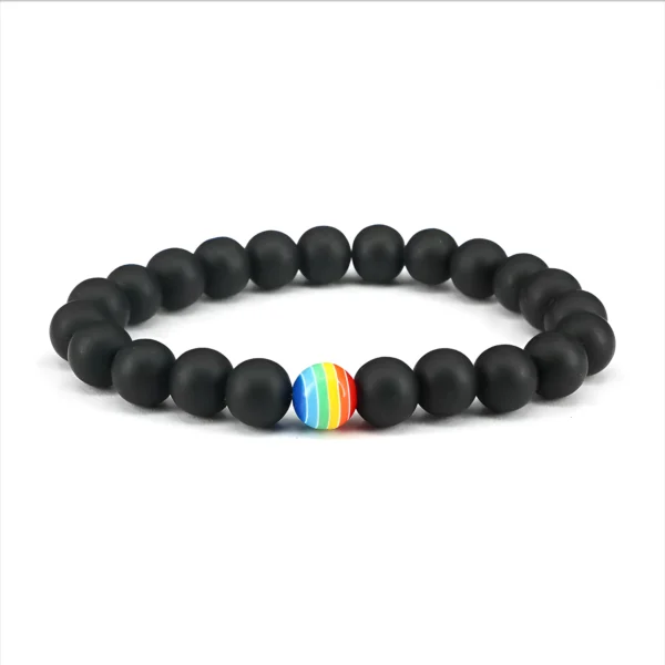 rainbow accent couple bracelet of stone fourth (1)
