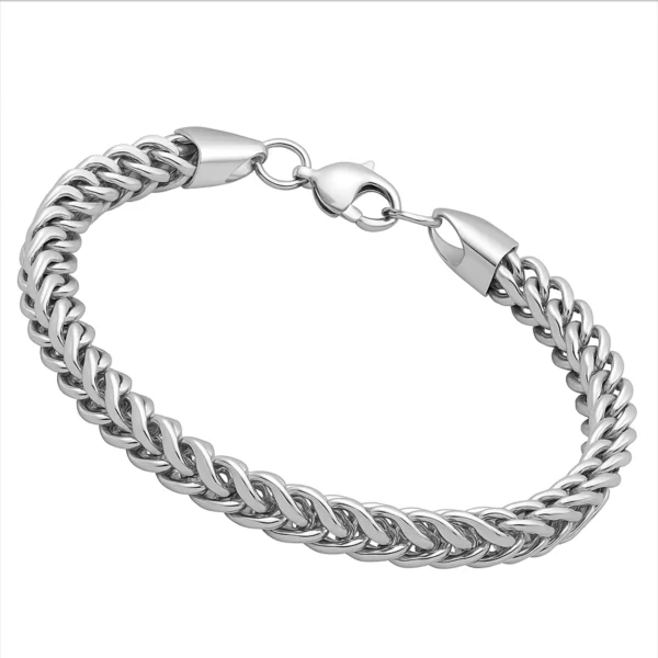 silver link chain bracelet for men first