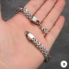 Men’s Silver Link Bracelet – Chevron Style