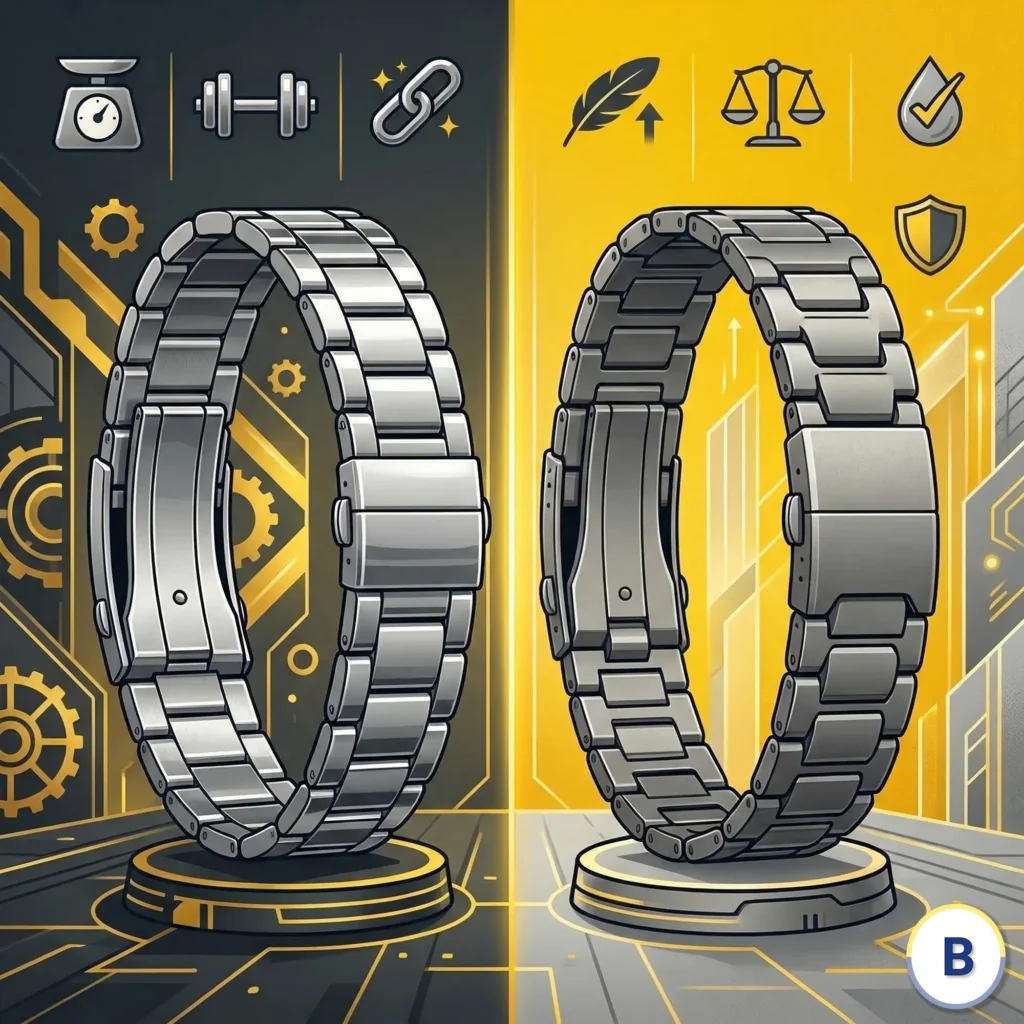 Titanium vs Stainless Steel bracelet blog feature image