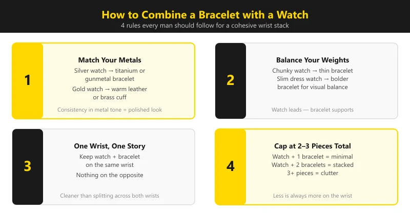 bracelet and watch combination guide for men
