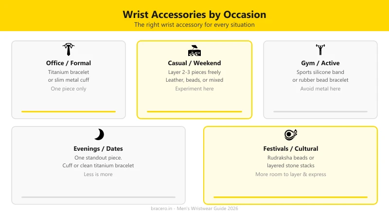 wrist accessories for men by occasion