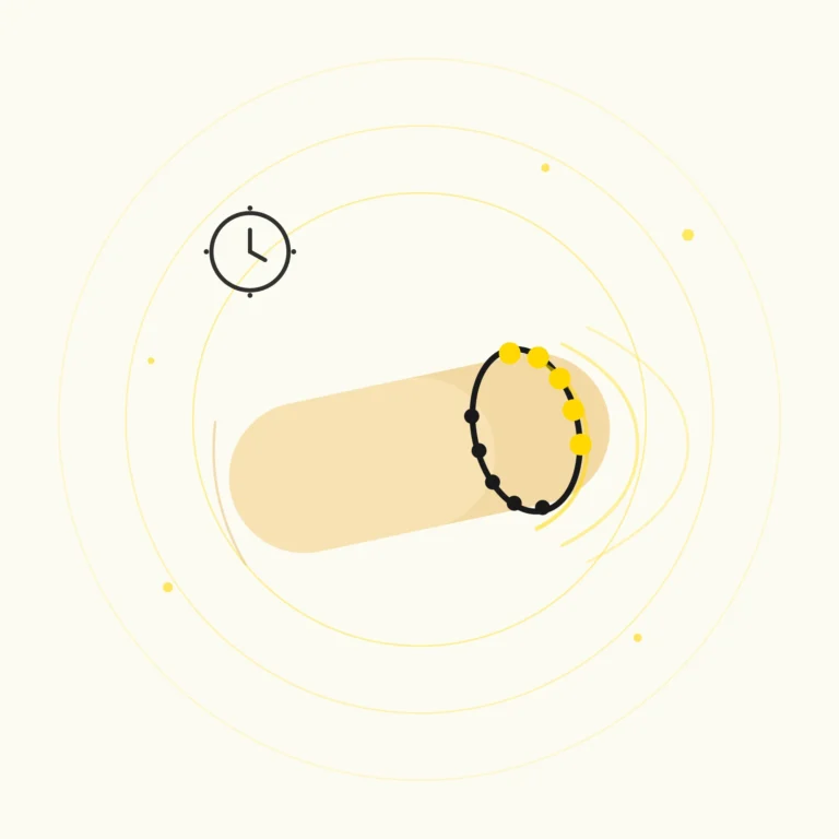 How long does it take for a bio magnetic bracelet to work, illustration of a wrist with magnetic bracelet