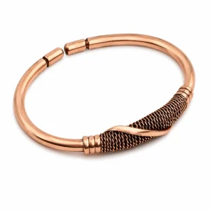 Bracero Infinity Coil Copper Bracelet — Open Cuff Design for Men & Women