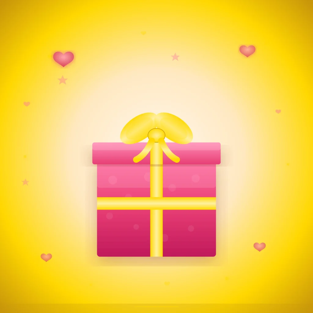 birthday gift for girlfriend who has everything, pink gift box with gold ribbon