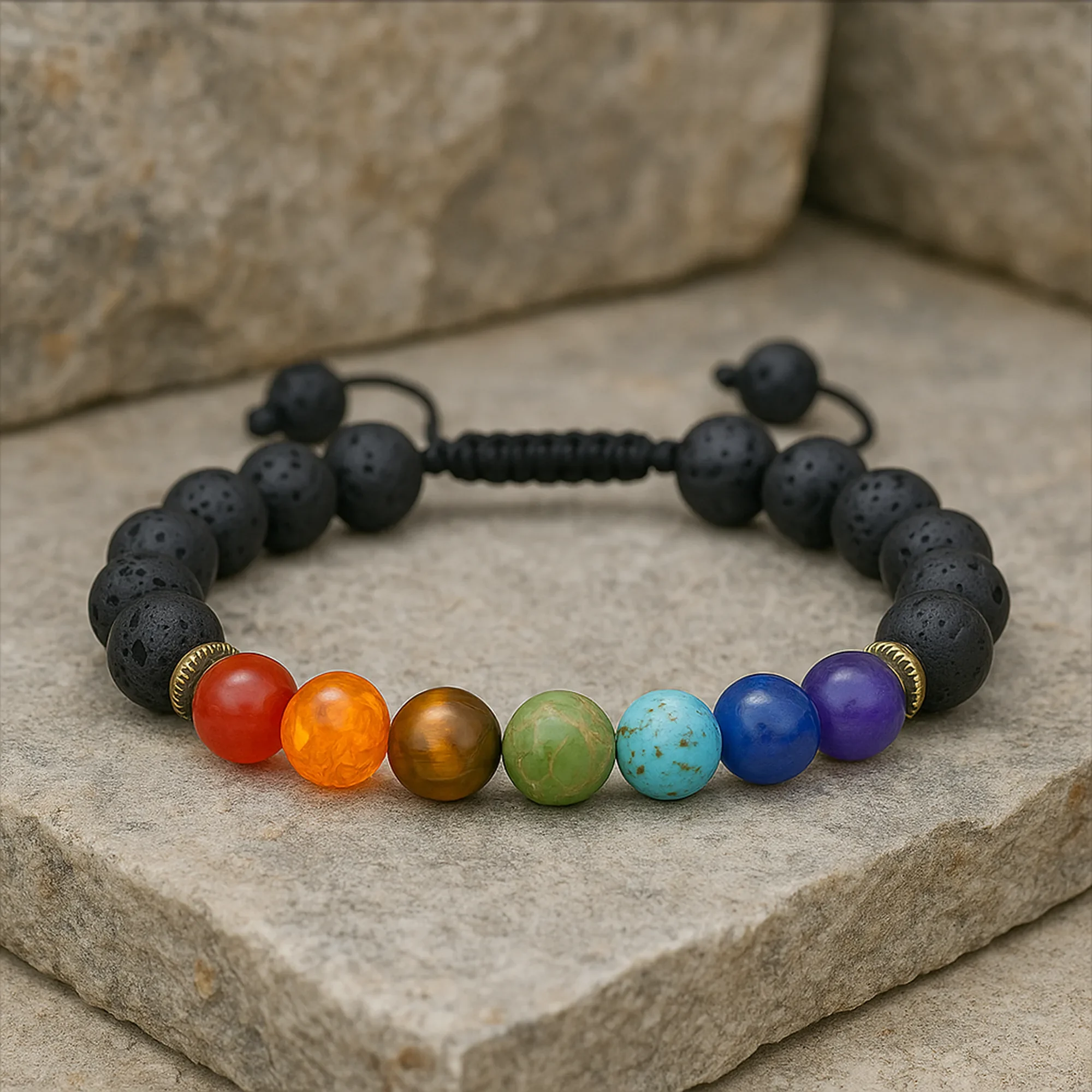 7 chakra bracelet image in blog of benefit of 7 charkra bracelet